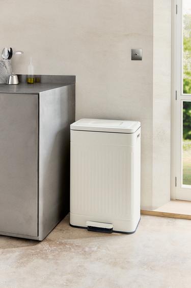 Zara KITCHEN BIN WITH DOUBLE COMPARTMENT - 奶油色