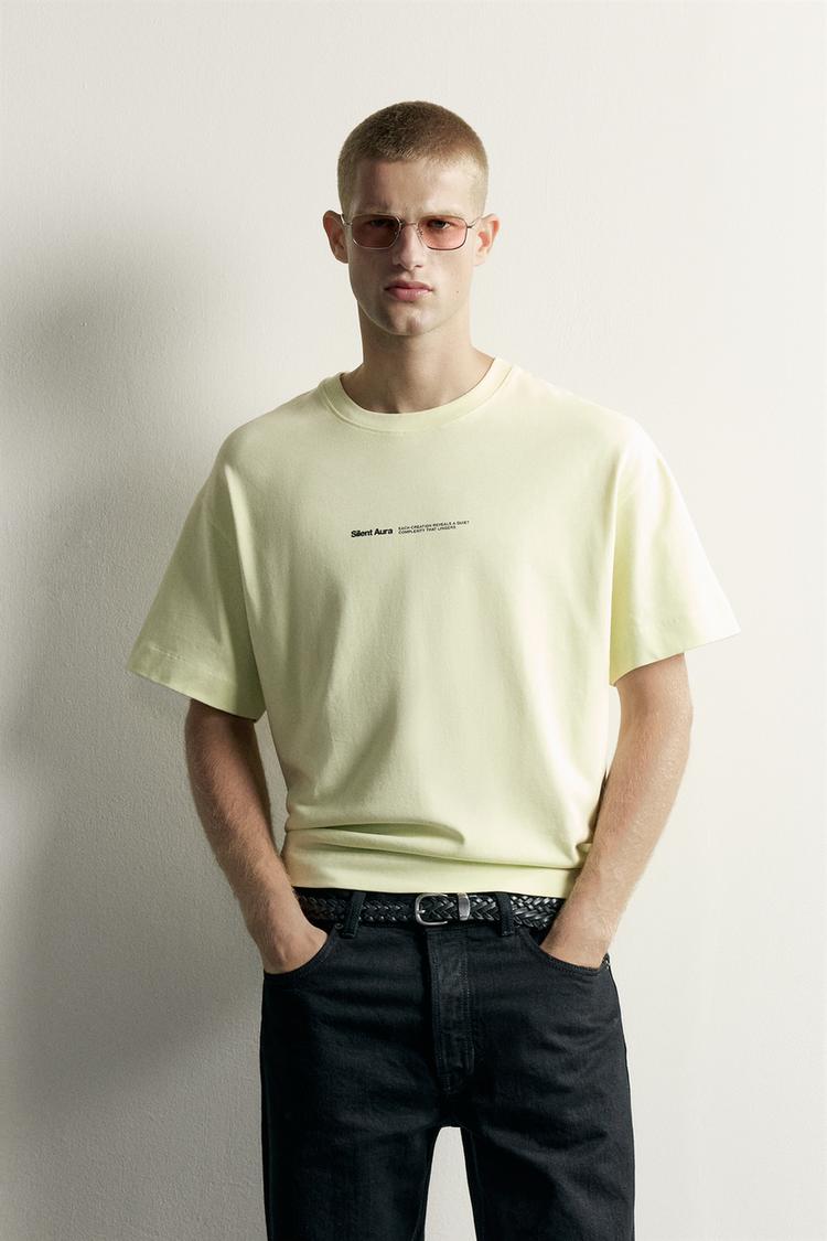 CONTRAST PRINT RELAXED FIT T-SHIRT