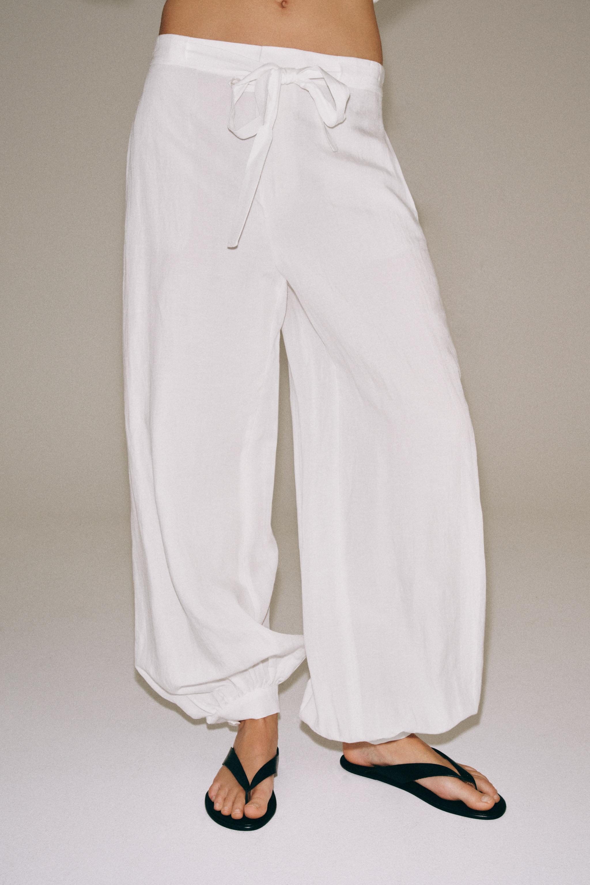 ZW COLLECTION BALLOON TROUSERS — White