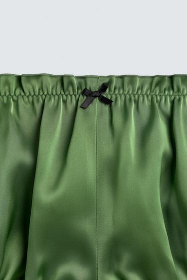 SHORT SATINÉ HARRY LAMBERT FOR ZARA X DISNEY - Vert de Zara - Image 3