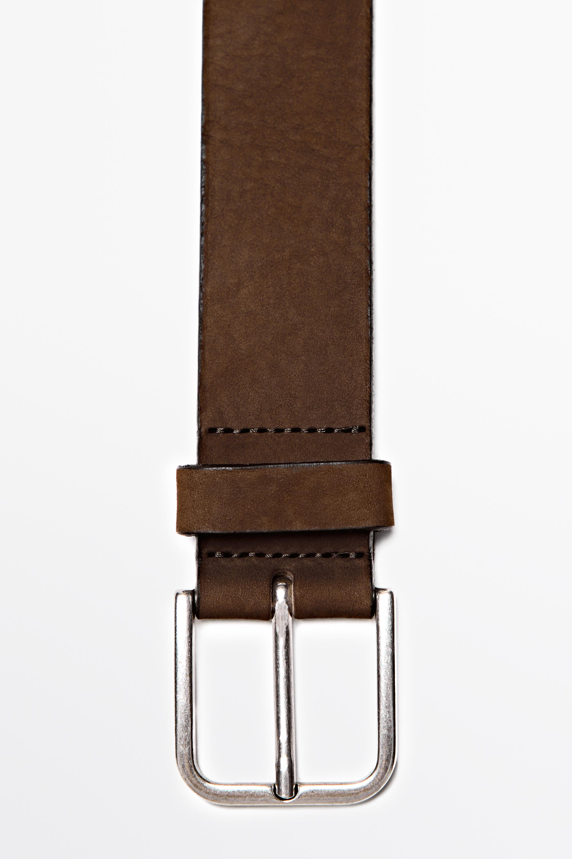 Nubuck leather belt