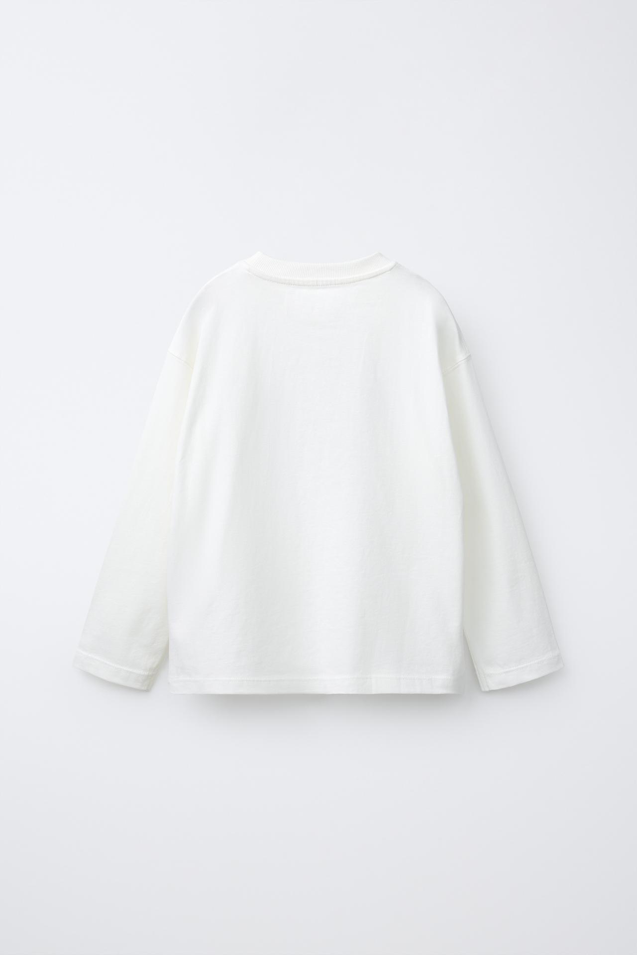 TEXT PRINT T-SHIRT — Oyster-white