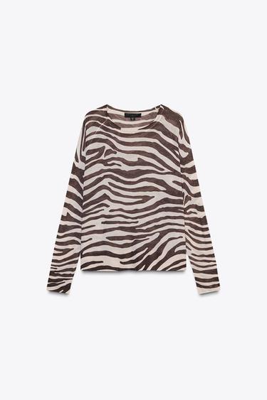 FINE KNIT SWEATER - Zebra by Zara