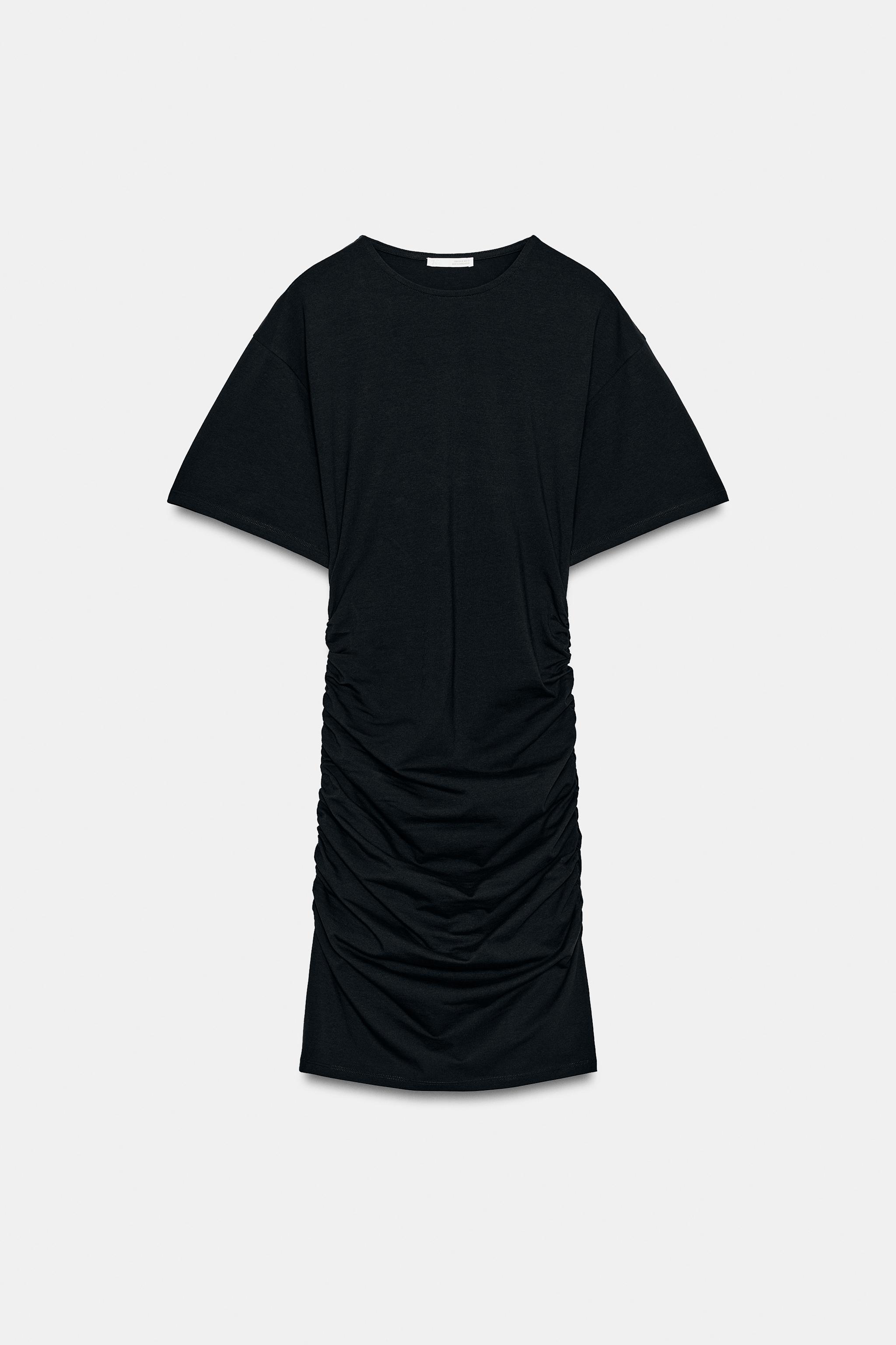 SHORT RUCHED DRESS - Gray marl | ZARA United States