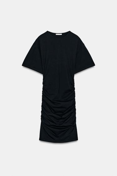 ĐẦM NGẮN XẾP NẾP - Màu đen từ Zara