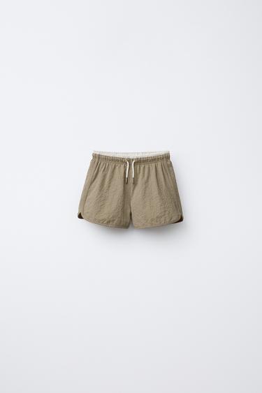Zara 1-6 YEARS/TEXTURED SWIM SHORTS - taupe brown
