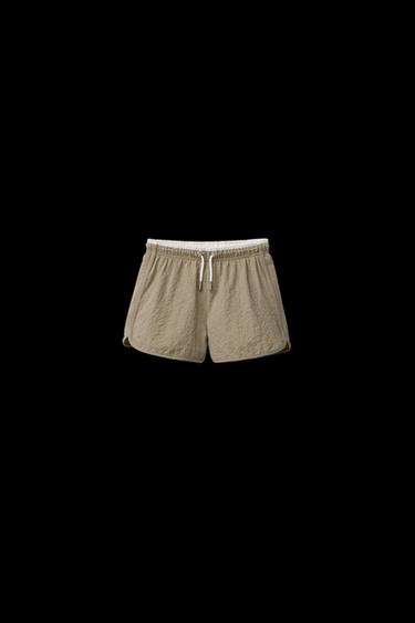 Zara 1-6 YEARS/ TEXTURED SWIM SHORTS - taupe brown - Image 0