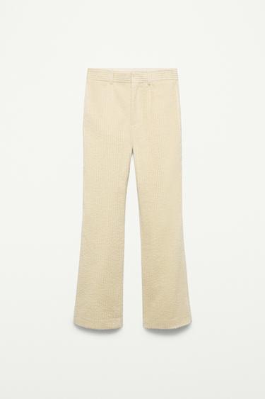 FLARE CORDUROY TROUSERS - THE ITEM ZARA WOMAN - Vanilla by Zara