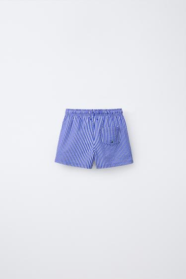 1-6 ANS/ BERMUDA DE BAIN EN SEERSUCKER - Bleu de Zara - Image 1