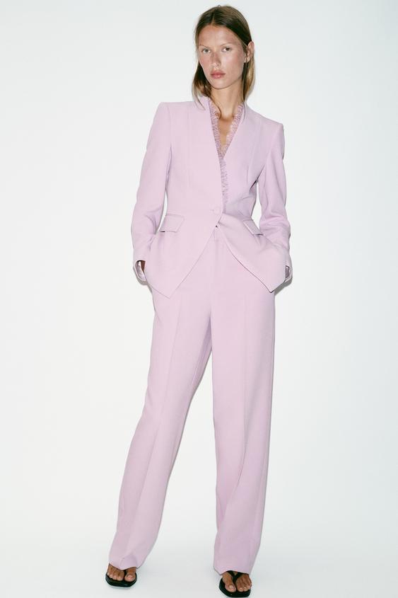 FITTED LACE SHOULDER PAD BLAZER from Zara - $109