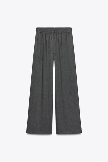 STRAIGHT-LEG TROUSERS - Dark grey by Zara