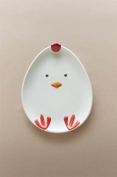 KIDS’ HEN PORCELAIN PLATE - Multicoloured by Zara
