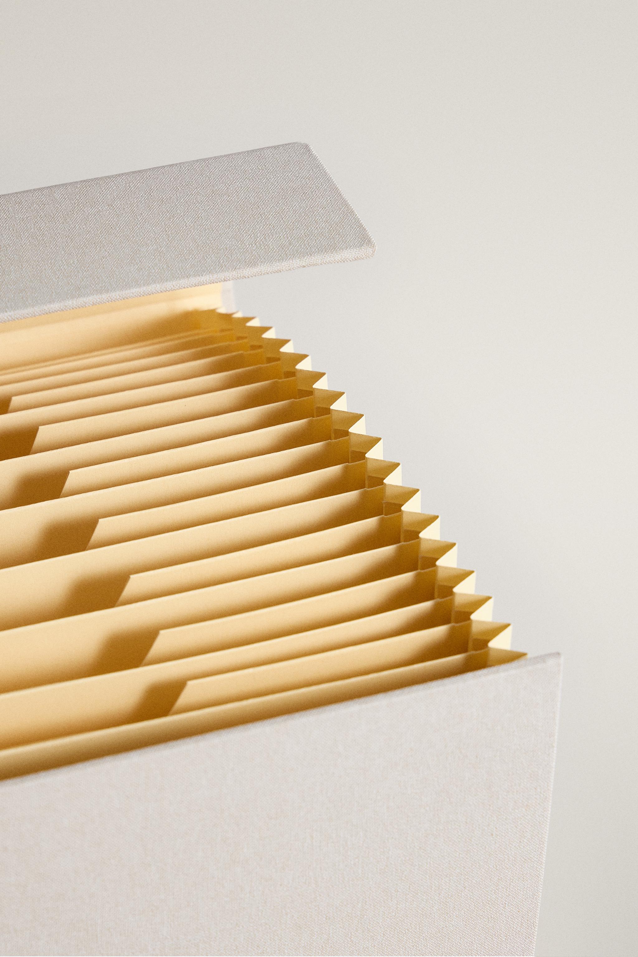 LINEN BRIEFCASE FILE FOLDER - Ecru | ZARA United States