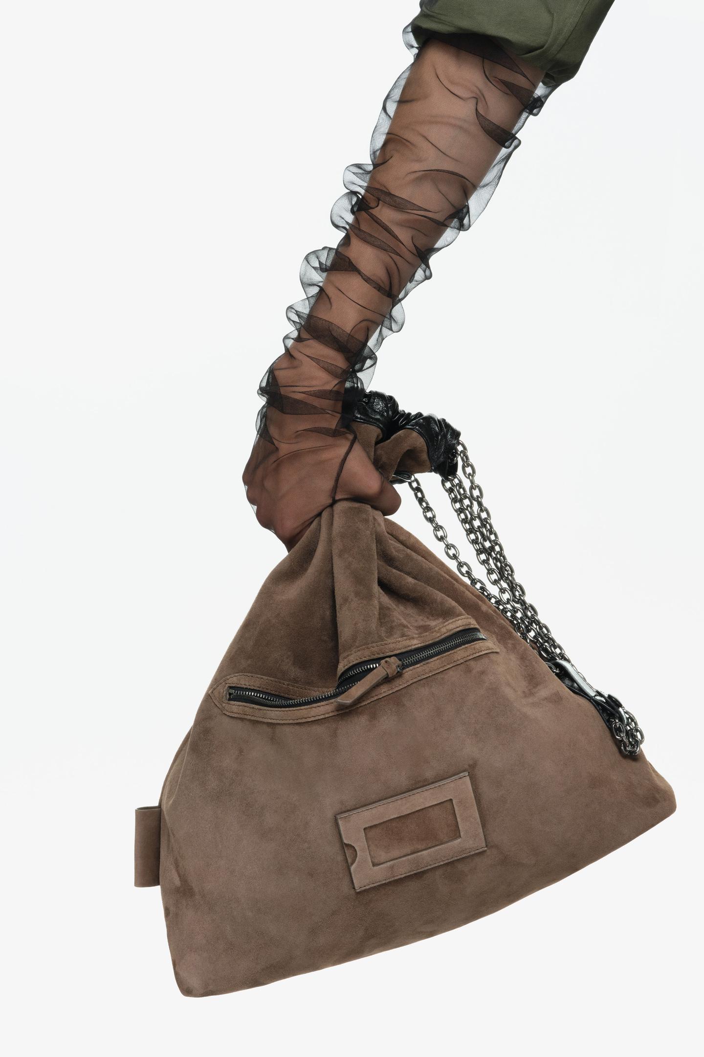 Женская сумка Zara Limited Edition Tri-Chic Large Leather, цвет: Чёрный — фото 11