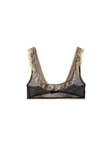 メッシュレースブラレットブラックZaraのメッシュレースブラレット - ブラック 