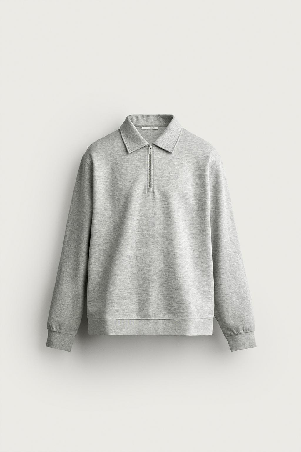 INTERLOCK ZIP POLO SWEATSHIRT
