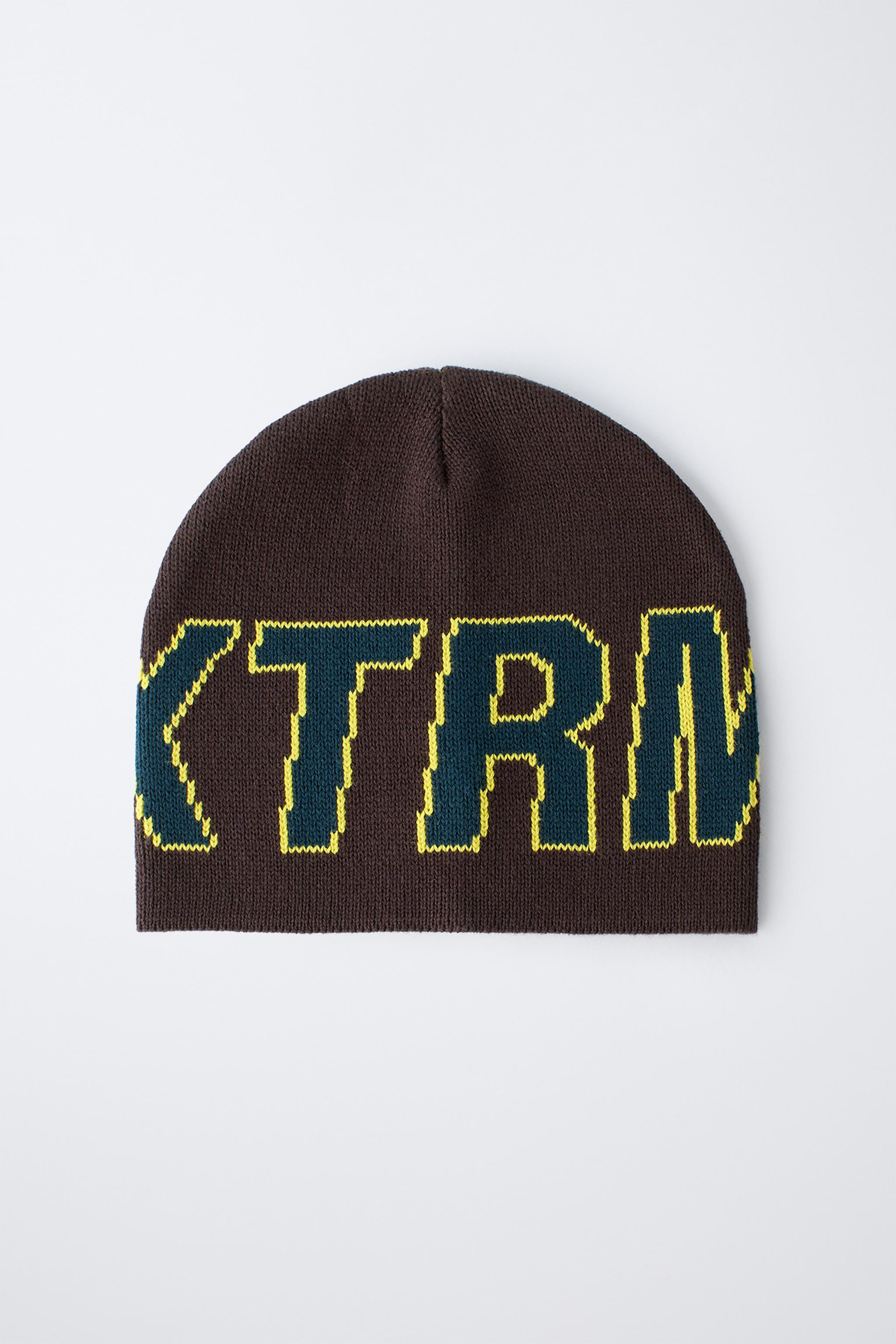 TEXT KNIT HAT SKI COLLECTION