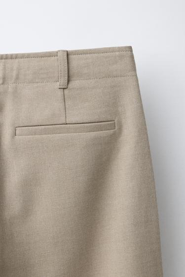 TAILORED TROUSERS WITH BUTTON - Light beige by Zara - Image 3