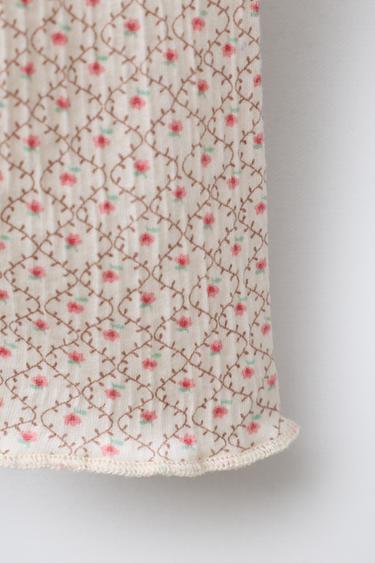 FLORAL PRINT LEGGINGS - Light ecru by Zara - Image 3