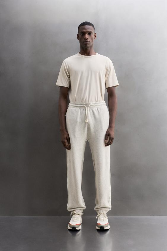 Zara RELAXED FIT SWEATPANTS - Gray marl - Image 0