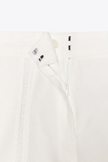 ZW COLLECTION CROCHET BERMUDA SHORTS - White by Zara - Image 7