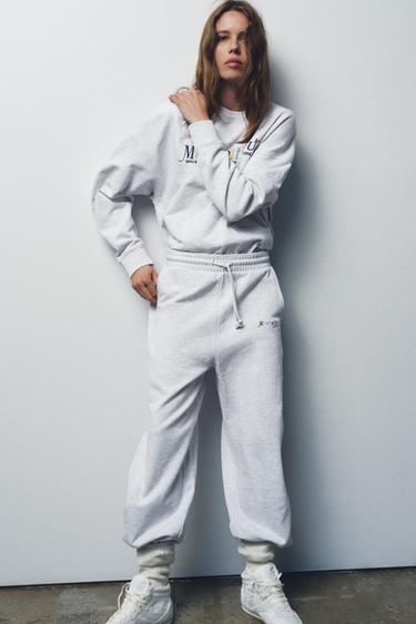 بنطلون VARSITY - رمادي فيجوريه by Zara