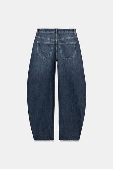 ZW COLLECTION BARREL MID-WAIST JEANS - Mid-blue by Zara - Image 6