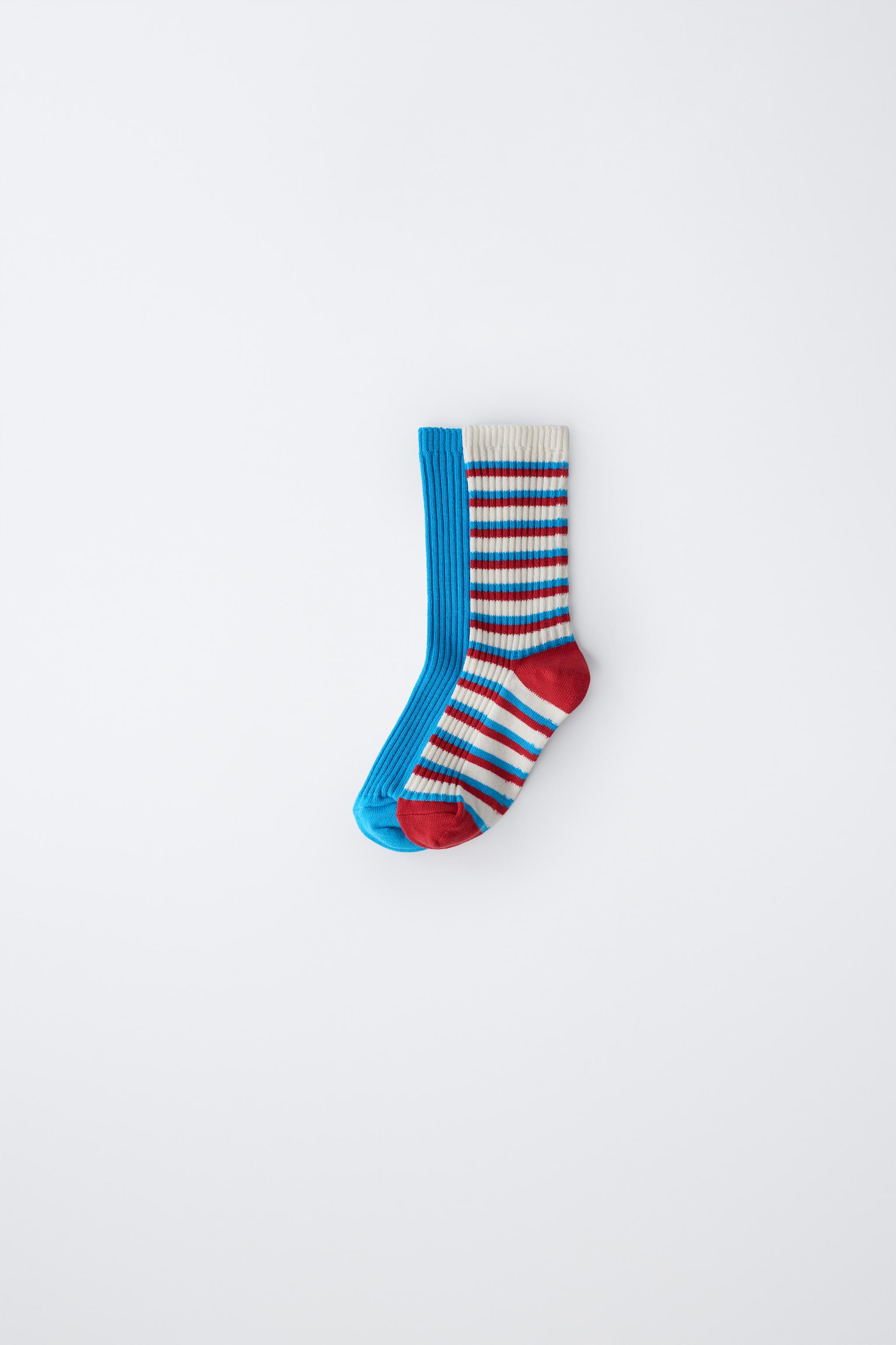 TWO-PACK OF LONG STRIPED SOCKS