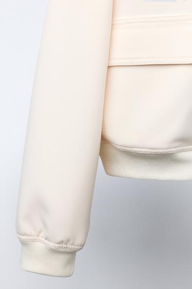 BOMBER COURT AVEC ÉPAULETTES - Écru de Zara - Image 5