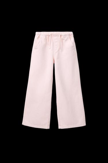 FLIESSENDE HOSE MIT WEITEM BEIN - Rosa von Zara - Bild 0