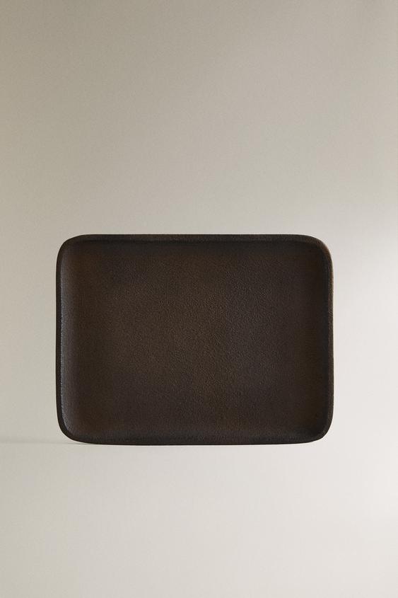 BANDEJA DE METAL PRETA - cinza-antracito da Zara - Imagem 0