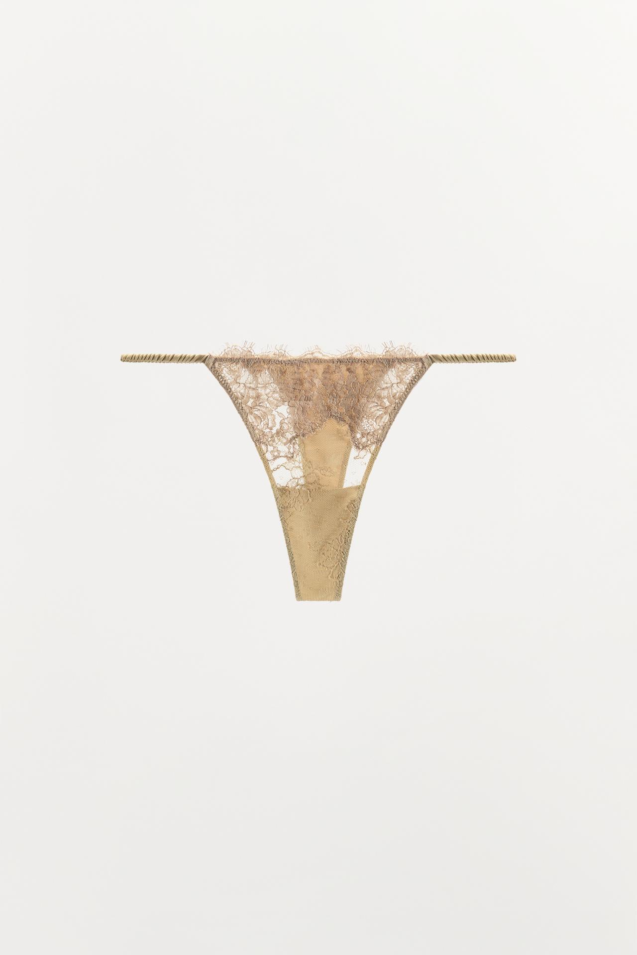 LACE THONG — Ecru