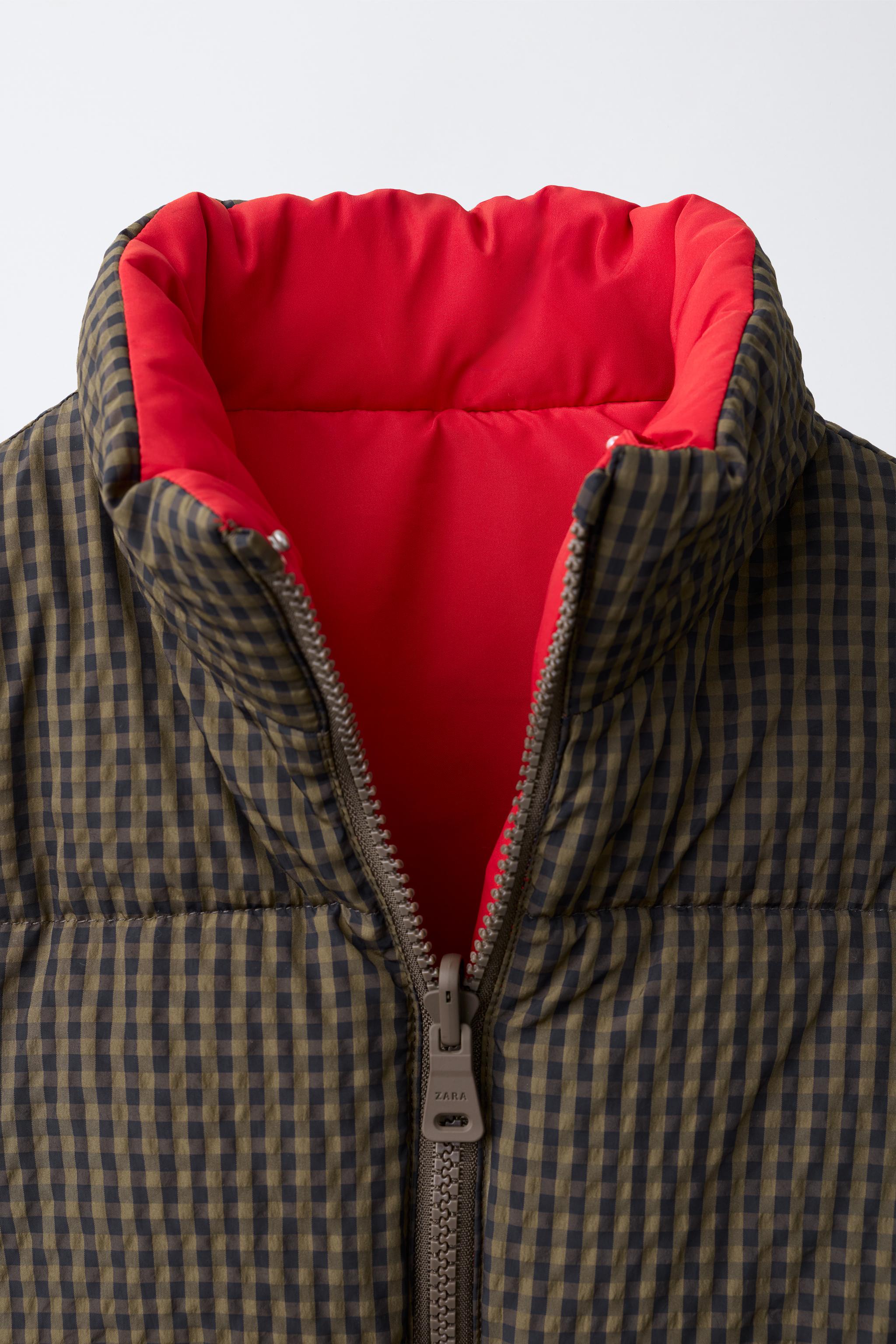 BLOUSON MATELASSÉ RÉVERSIBLE À CARREAUX