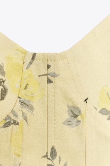 FLORAL POPLIN TOP - yellow by Zara - Image 4