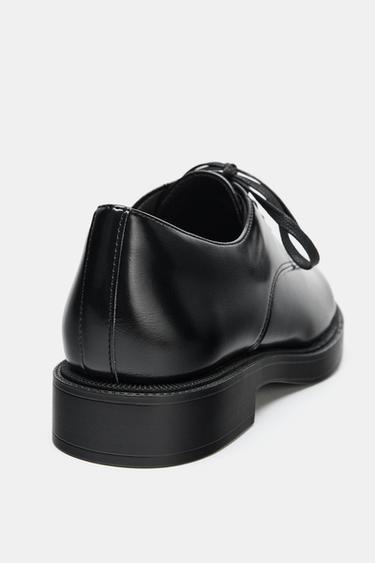 Zara LACE-UP DERBY SHOES - Black