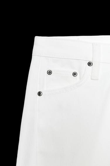 JEANS ZW COLLECTION ANKLE RELAXED TIRO MEDIO - Blanco de Zara