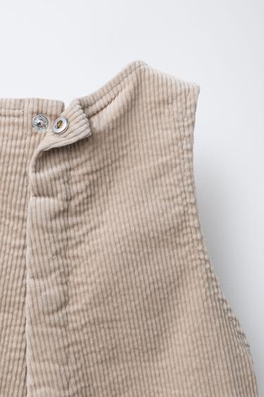 LONG CORDUROY DUNGAREES - Brown / Taupe by Zara - Image 2