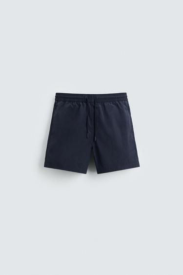 BASIC MID-LENGTH SWIMMING TRUNKS - Navy blue by Zara