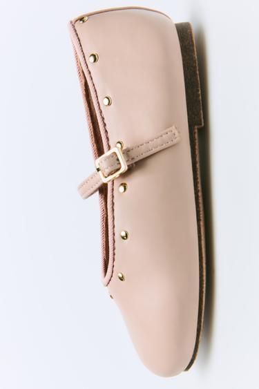 STUDDED BALLERINA - Pink by Zara