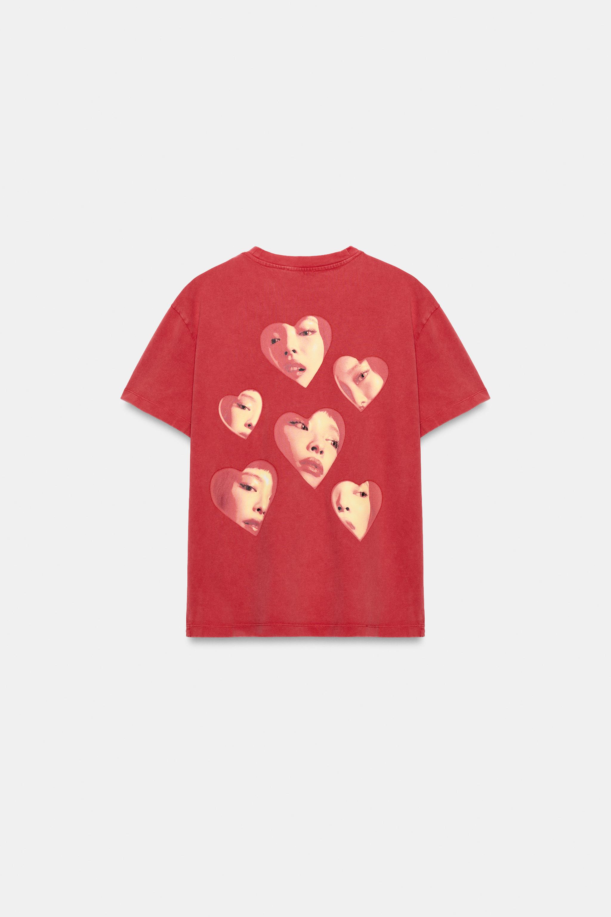 Женские футболки Zara JENNIE WASHED EFFECT T-SHIRT — фото 2