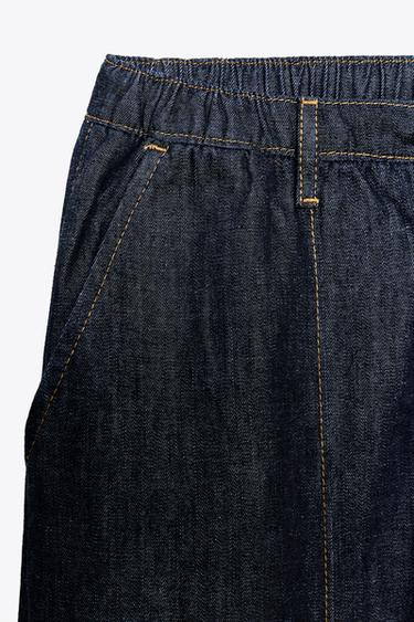 JEAN Z1975 JOGGER WIDE LEG TAILLE HAUTE - Bleu de Zara - Image 6
