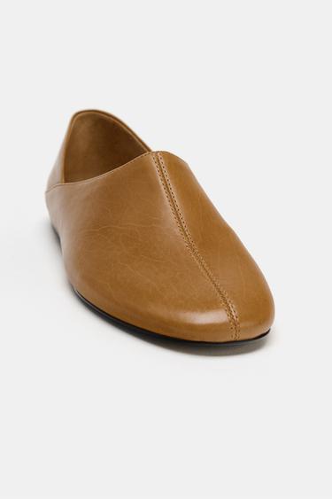 LIMITED EDITION SOFT LEATHER SLIPPERS - Brown by Zara - Image 6