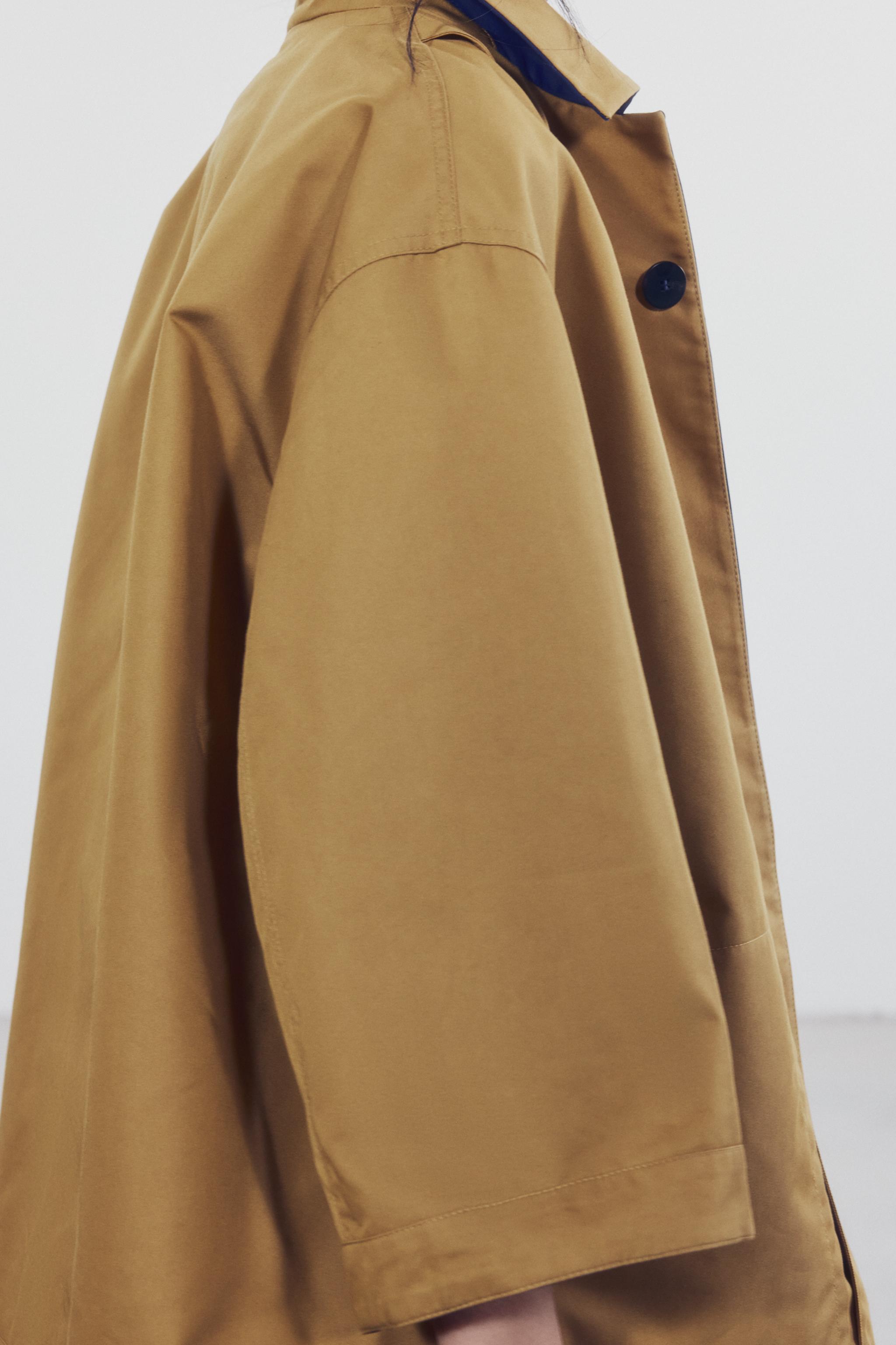ZW COLLECTION REVERSIBLE SHORT TRENCH COAT
