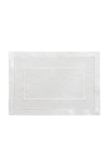 JOGO AMERICANO DE LINHO E ELEMENTO DECORATIVO - Branco da Zara