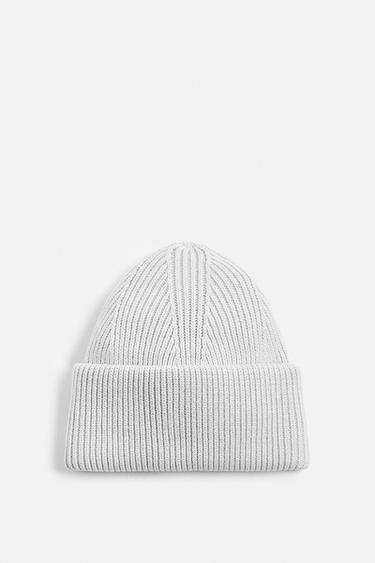 GORRO PUNTO VUELTA - Gris azul de Zara