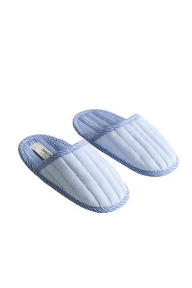 CHAUSSONS ENFANT OUVERTS À L'ARRIÈRE RAYURES - Bleu de Zara