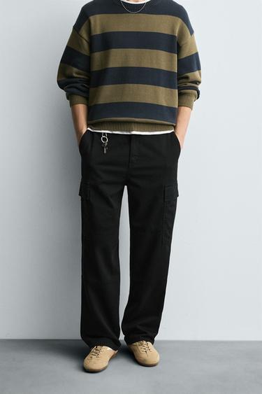 PANTALÓN CARGO STRAIGHT FIT - Negro de Zara