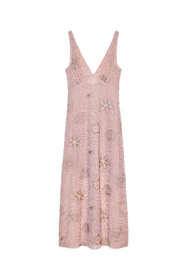 MIDI DRESS WITH BEADS