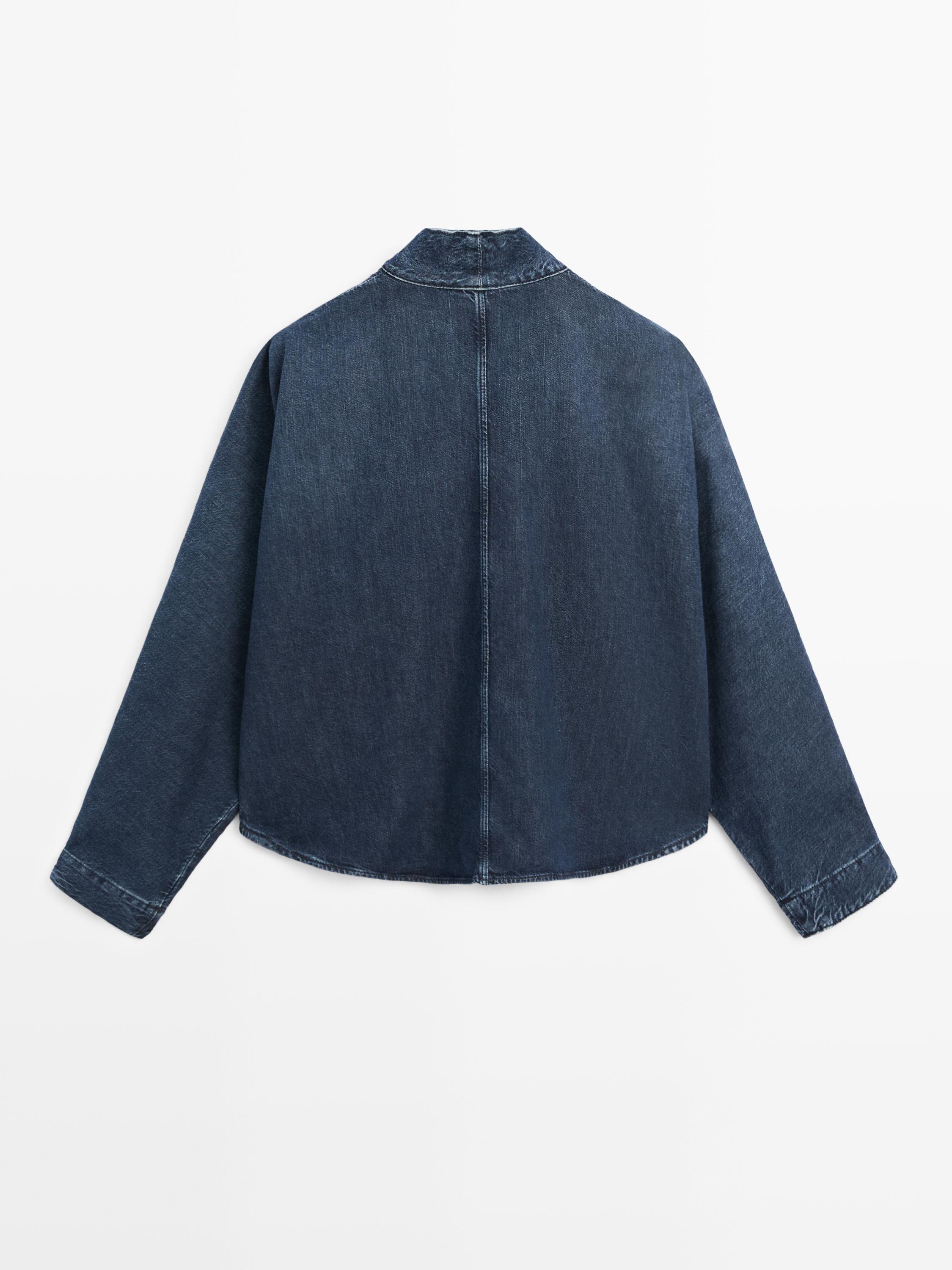 Denim shirt with collar detail