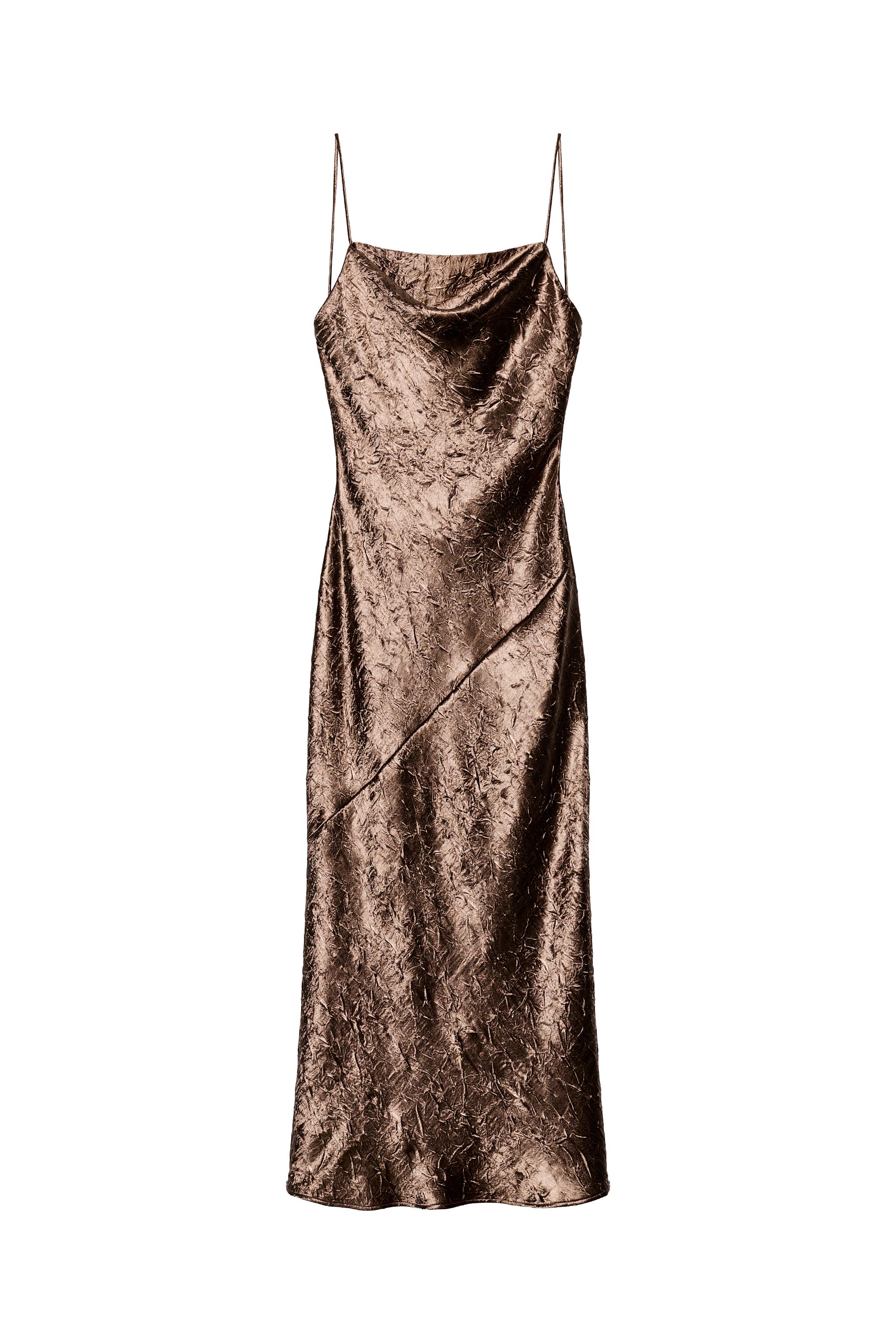 women's satin midi dress Veronica Satin Midi Dress-Light Pink Large